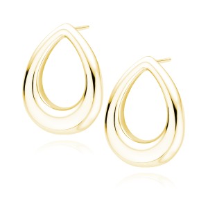 Cercei argint placati cu aur galben Teardrop DiAmanti Z1760EG-DIA (Argint 925‰ 5,4 g.)